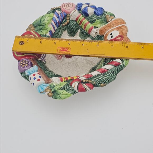 8" All Purpose Bowl Sugar Plum Christmas by Fitz & Floyd 1996 - Picture 4 of 5